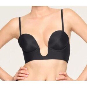 SKIMS Deep Plunge Women's Bra Shapewear Black Onyx Convertible Size Large NEW